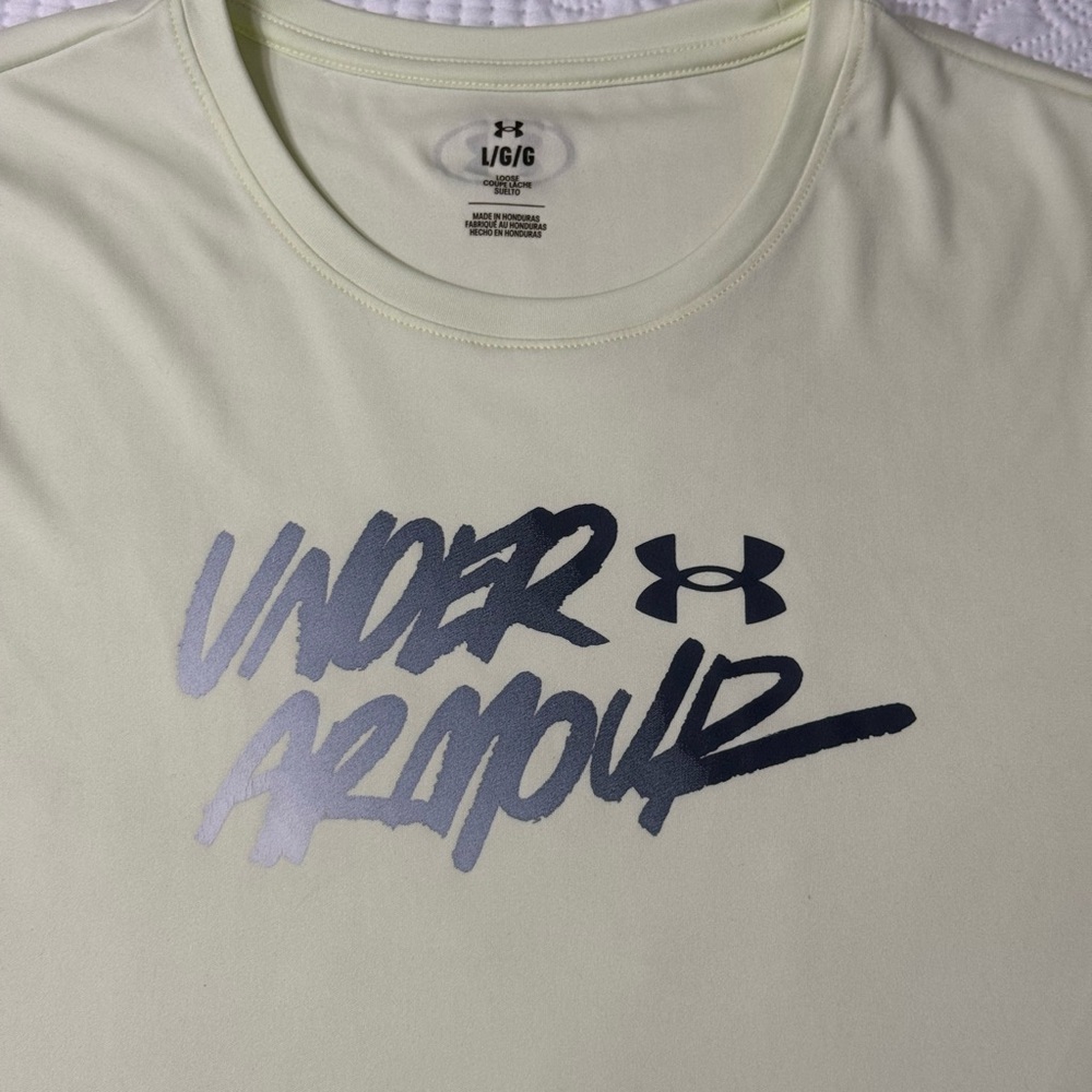 Under Armour Men's Pale Green Short Sleeve Logo Graphic Tee